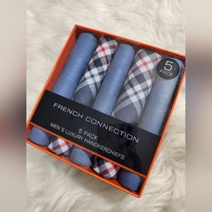 French Connection 5 Pack Men's Luxury Handkerchiefs